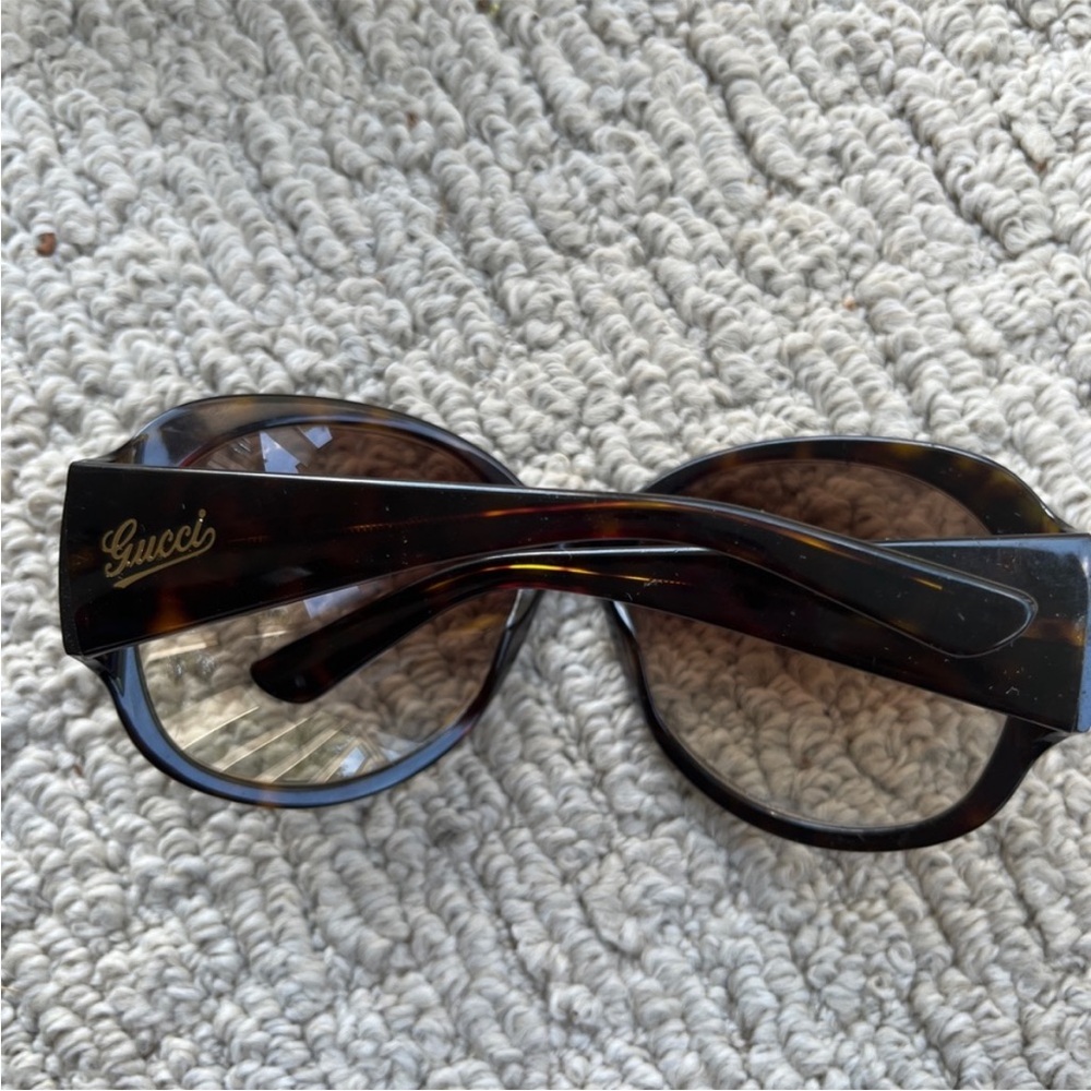 Gucci Women's Tortoiseshell Sunglasses - Dark Brown with Gold Logo